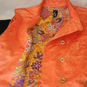 SIX by SIX Orange Double Breast Jacket j-735